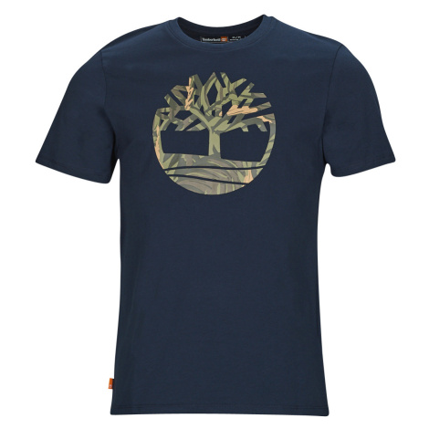 Timberland SS Tree Logo Seasonal Camo Tee Tmavě modrá