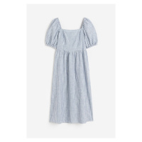 H & M - Šaty z lněné směsi - modrá