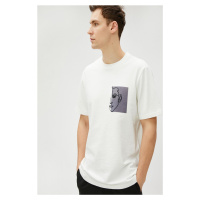 Koton Embroidered Silhouette T-Shirt Crewneck Short Sleeve Cotton