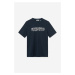 Bavlněné tričko Wood Wood Bobby Shatter Logo T-shirt tmavomodrá barva, s potiskem, 12225707.2489