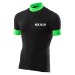 SIX2 Cyklistický dres s krátkým rukávem - BIKE3 STRIPES - černá/zelená