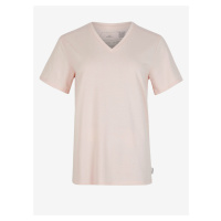 Béžové dámské basic tričko s véčkovým výstřihem O'Neill ESSENTIALS V-NECK T-SHIRT