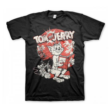 Tom &amp; Jerry tričko, Vintage Comic Black, pánské HYBRIS