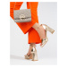 Klasické dámské sandály zlaté na širokém podpatku