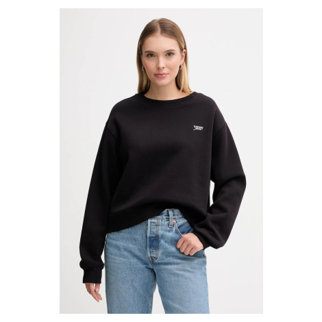 Mikina Tommy Jeans dámská, černá barva, hladká, DW0DW21961 Tommy Hilfiger