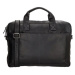 Sortland Kožená taška na notebook 15,6" černá