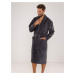 Men's bathrobe De Lafense 803 M-2XL grey 045