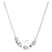 Stříbrný náhrdelník kostičky na řetízku se zirkony 12071.1