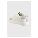 Kožené sneakers boty Calvin Klein Jeans CASUAL CUPSOLE HIGH/LOW FREQ bílá barva, YM0YM00670