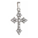 Stříbrný přívěšek kříž s čirými zirkony STRZ0446F
