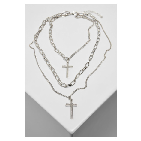 Layering Cross Necklace - silver Urban Classics