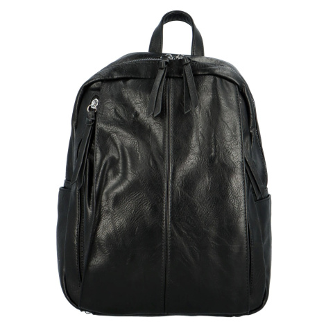 Stylový dámský koženkový kabelko/batoh Cedra, černý Firenze