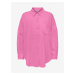 Růžová dámská lněná košile ONLY Corina