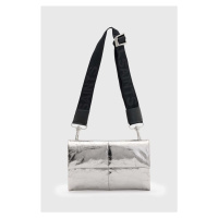 Kožená kabelka AllSaints EZRA QUILT CROSSBODY stříbrná barva, W308XB