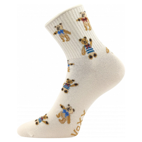 Dámské ponožky VoXX - Agapi, medvědi, béžová Barva: Béžová