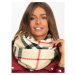 Light beige checked scarf