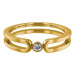 Tommy Hilfiger Jemný pozlacený prsten s krystalem TH2780101 58 mm