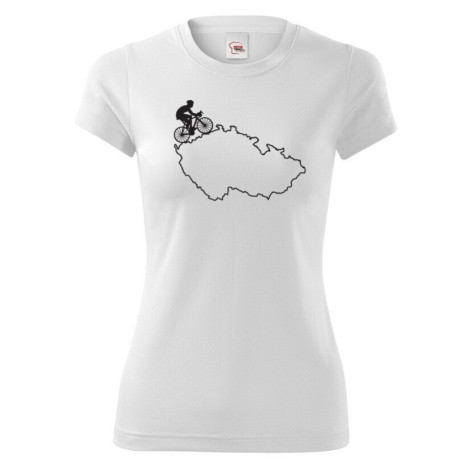 Dámské tričko pro cyklisty s mapou Čr BezvaTriko