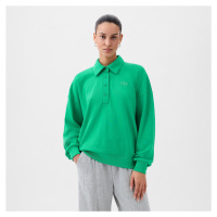 GAP French Terry Logo Polo Sweatshirt Simply Green 17-5936