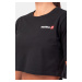 NEBBIA - Crop top na cvičení Minimalist Logo 600 (black) - NEBBIA