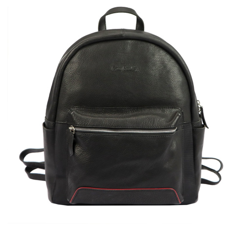 Kožený batoh Pierre Cardin YS12 200121 černý / červený