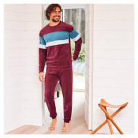 Velurové tříbarevné pyžamo