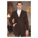 PLT8361 DEWBERRY SLIM FIT MEN'S COAT-PLAIN BROWN