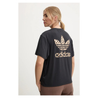 Tričko adidas Originals Trefoil Tee Leopard černá barva, IW8475