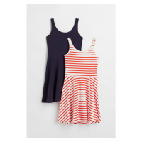 H & M - Žerzejové šaty 2 kusy - oranžová