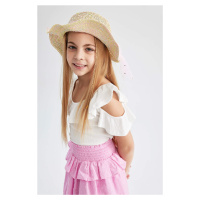 DEFACTO Girl Embroidered Straw Hat