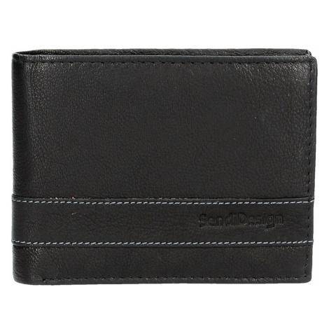 Panská kožená peněženka SendiDesign 48 - černá Sendi Design