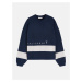 Mikina trussardi sweatshirt cotton brushed fleece modrá