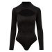 Dámské body Urban Classics Velvet Cut-Out Turtleneck - černé