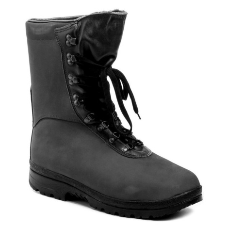 Arno Livex 382 černá nubuk pánská zimní kotníčková nadměrná obuv Černá