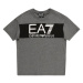 EA7 Emporio Armani Tričko šedý melír / černá / bílá