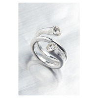 H & M - Prsten zdobený štrasem - stříbrná