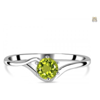 Klenoty Amber Luxusní stříbrný prsten s peridotem Special Moment