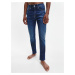 Tmavě modré pánské skinny fit džíny s vyšisovaným efektem Calvin Klein Jeans