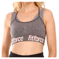 Fitforce BRANHILD Dámská fitness podprsenka, šedá, velikost