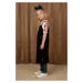 Dětské bavlněné šaty Mini Rodini černá barva, mini