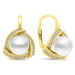 Brilio Silver Luxusní perlové náušnice z pozlaceného stříbra EA393Y