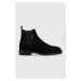 Semišové kotníkové boty Gant Brockwill pánské, černá barva