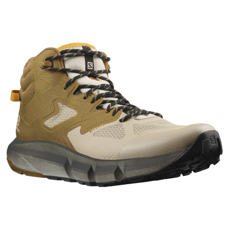 Obuv Salomon PREDICT HIKE MID GTX M - hnědá/žlutá