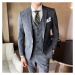 Kvalitní luxusní oblek trojdílný se vzorem