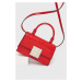 Kožená kabelka Tory Burch červená barva