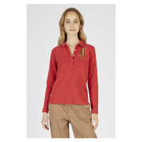 Polokošile la martina woman polo l/s piquet stretch červená