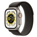 Apple Watch Ultra 49mm titanové pouzdro s černo-šedým trailovým tahem - M/L