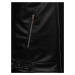 Černý pánský koženkový křivák bunda Bolf 0006