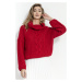 Červený pulovr F852