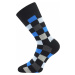 Dámské, pánské ponožky Boma - spací, kostka, tmavě modrá Barva: Černá
